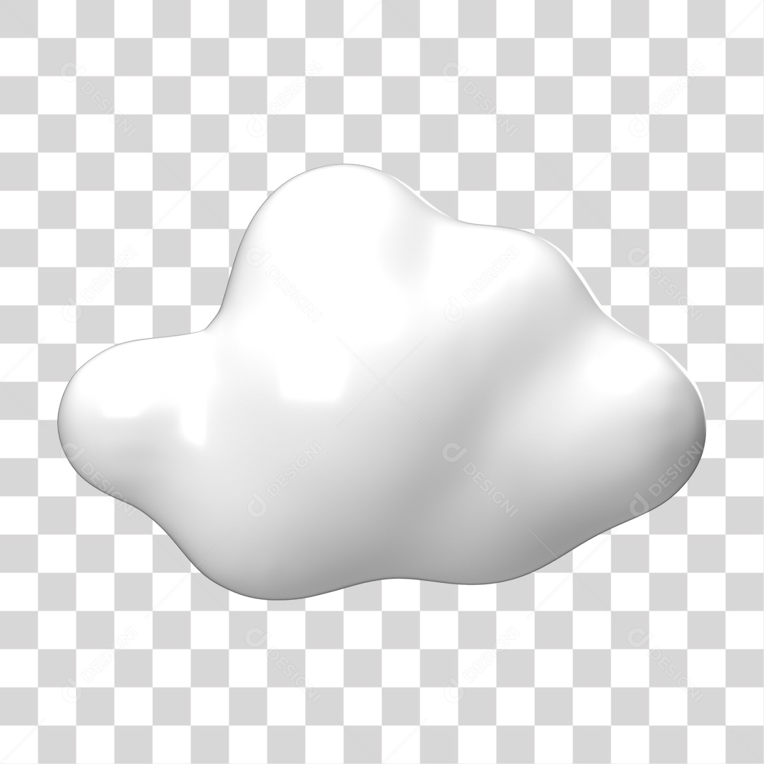 Nuvem Branca 3D PNG Transparente