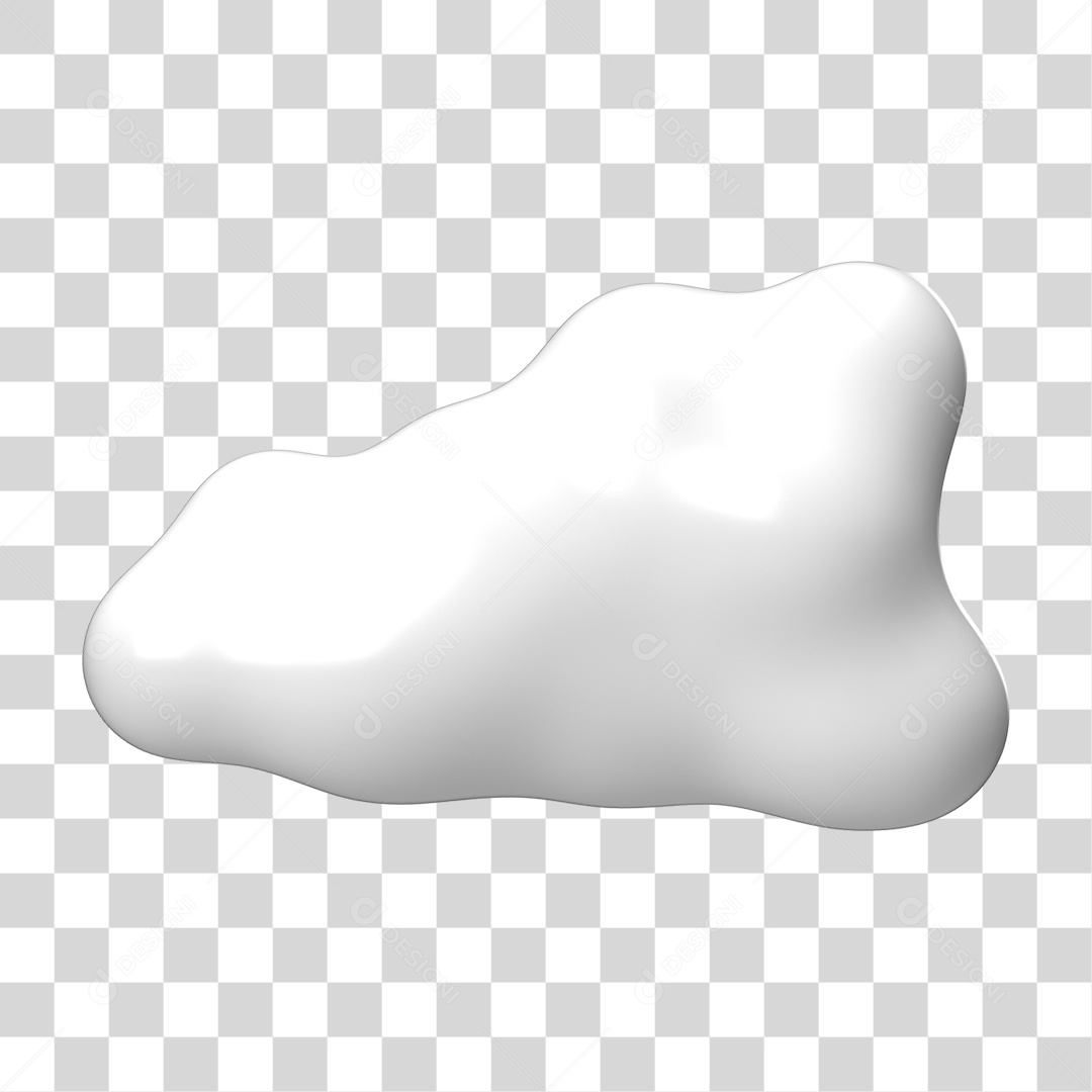 Nuvem Branca 3D PNG Transparente