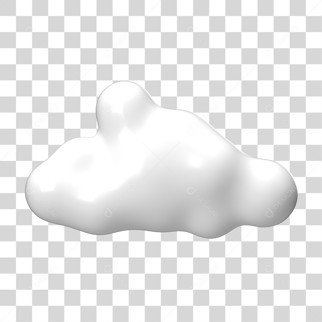 Nuvem Branca 3D PNG Transparente