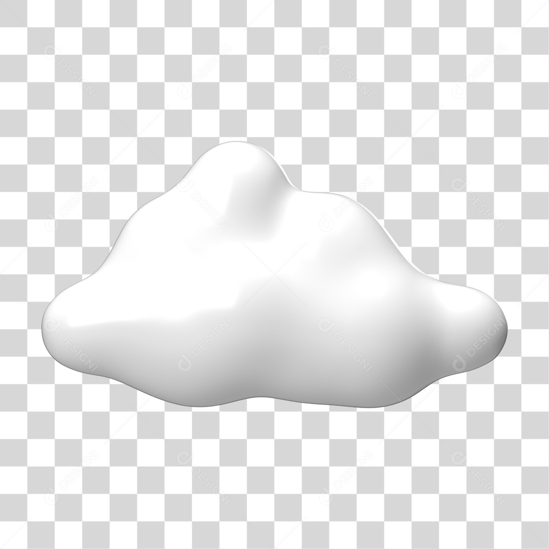 Nuvem Branca 3D PNG Transparente
