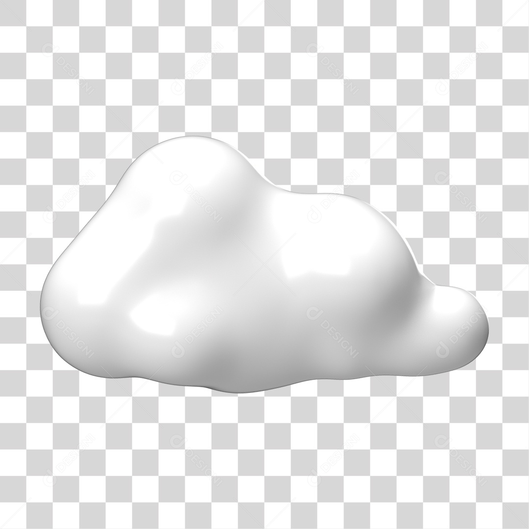 Nuvem Branca 3D PNG Transparente
