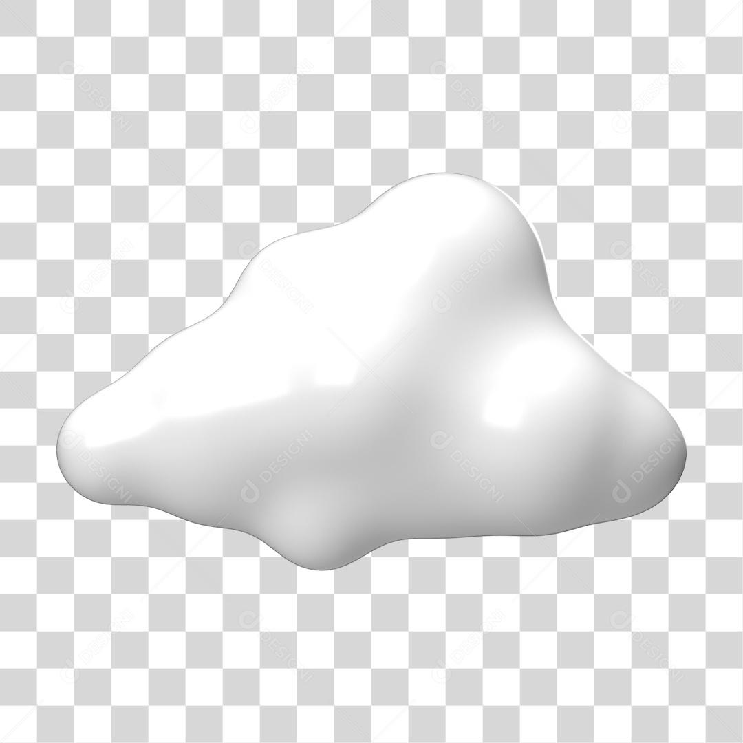 Nuvem Branca 3D PNG Transparente