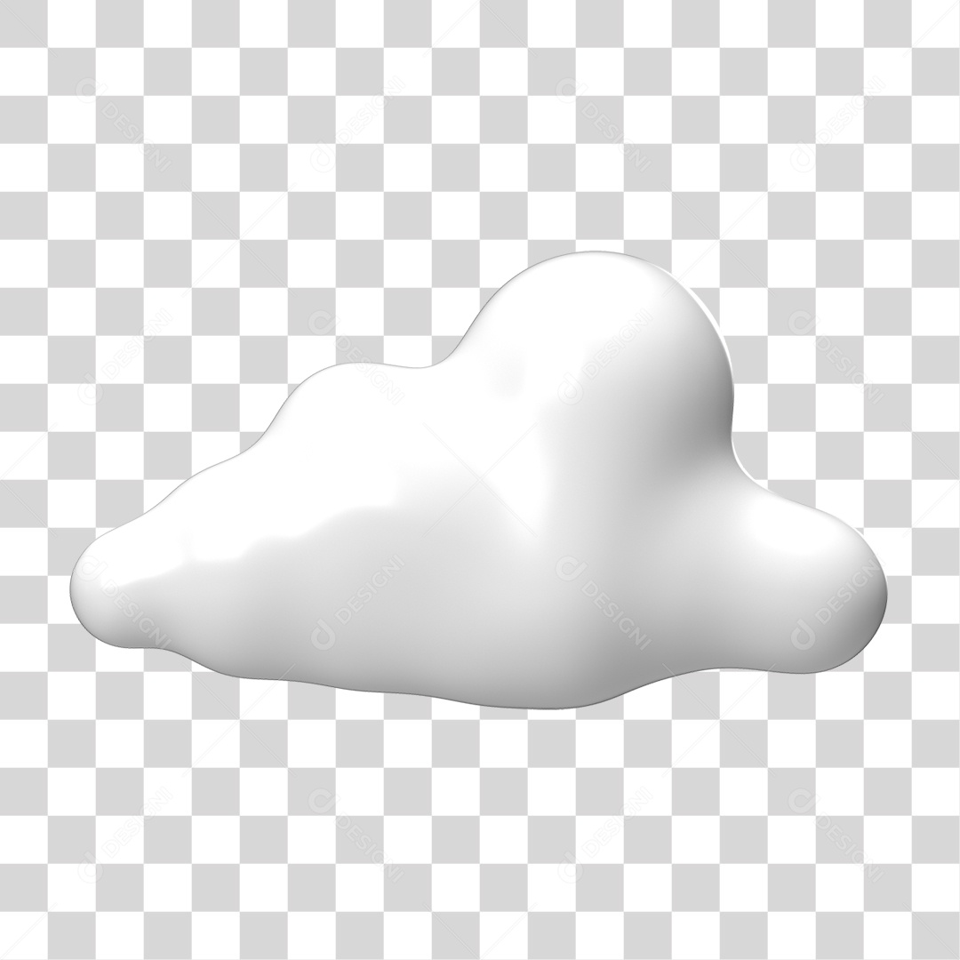 Nuvem Branca 3D PNG Transparente