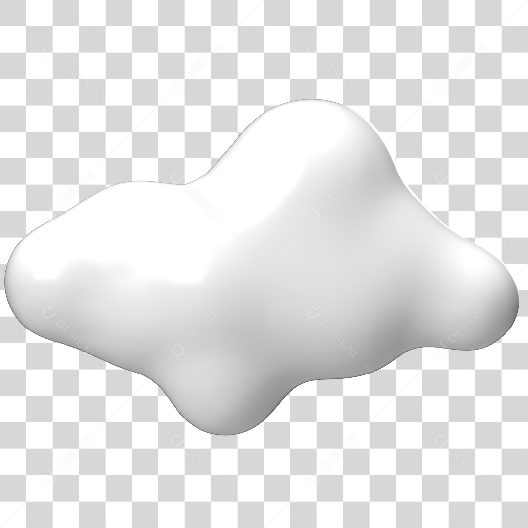 Nuvem Branca 3D PNG Transparente