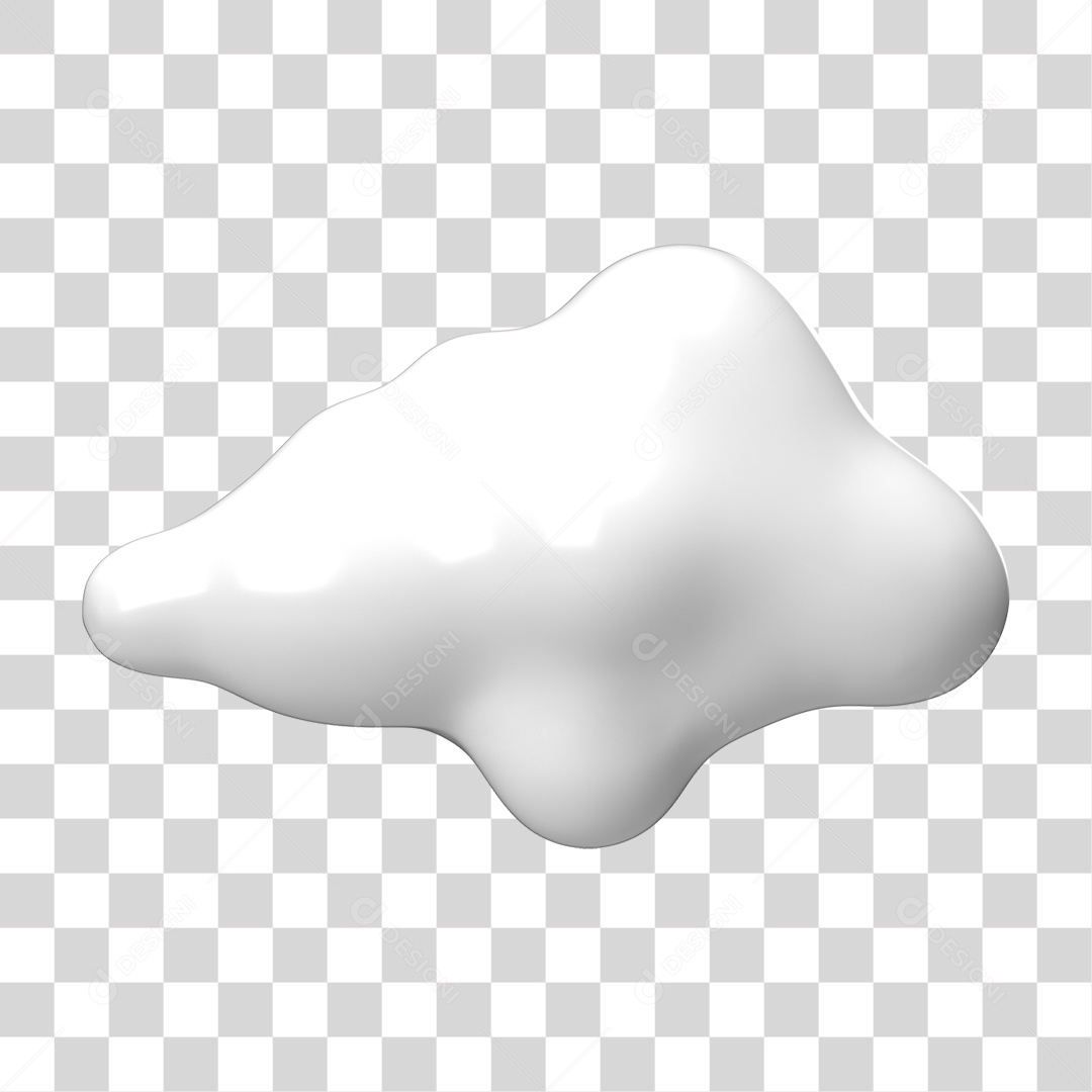 Nuvem Branca 3D PNG Transparente