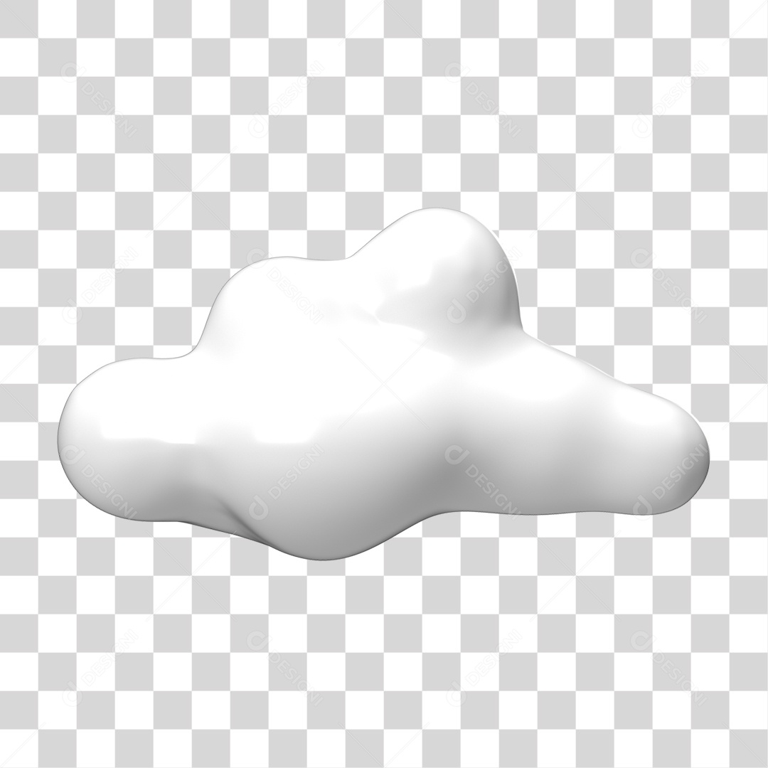 Nuvem Branca 3D PNG Transparente