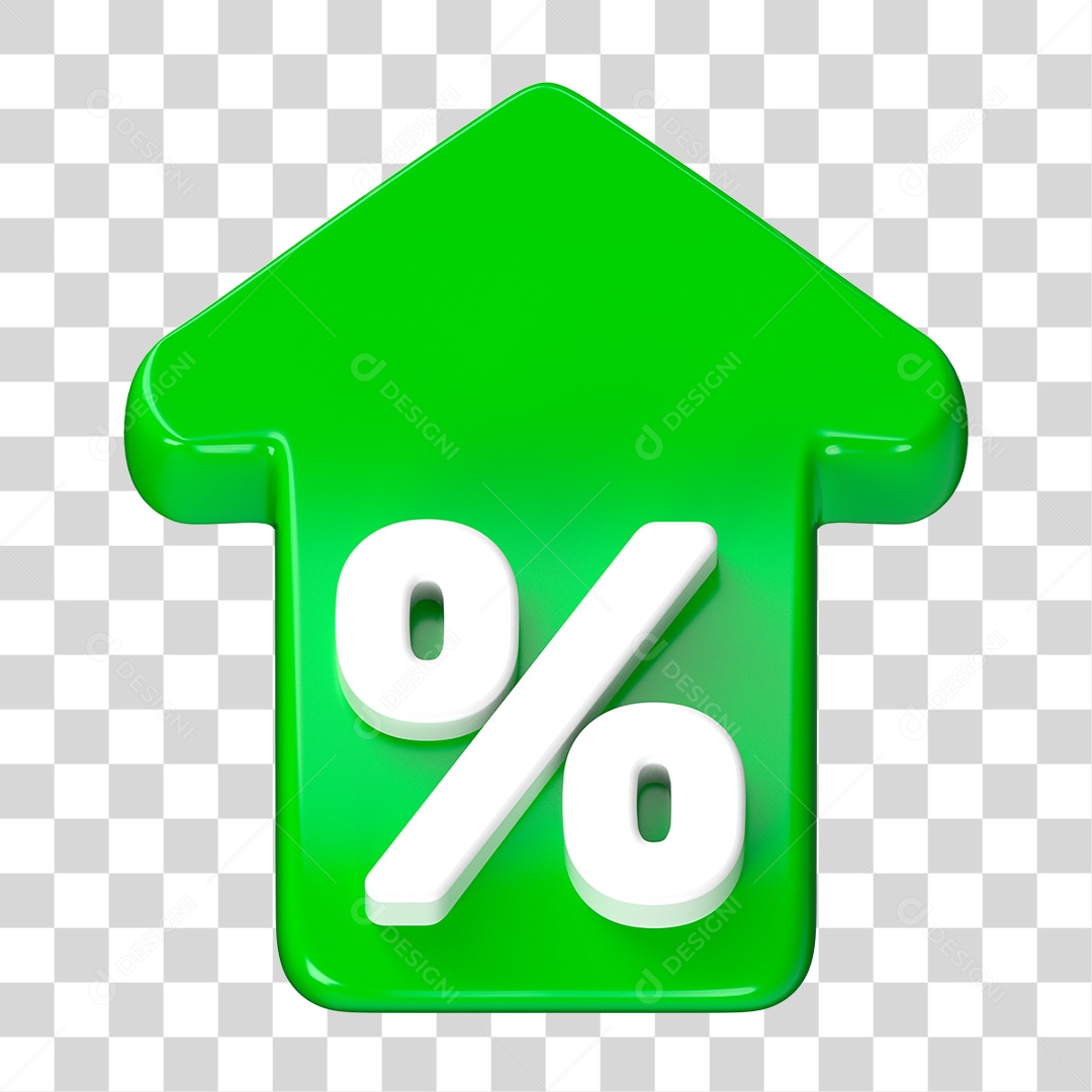 Seta para Cima com Porcentagem PNG Transparente