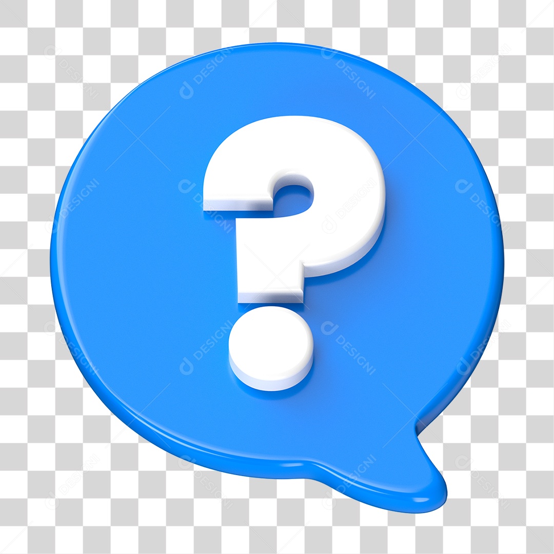 Balão de Fala 3D PNG Transparente