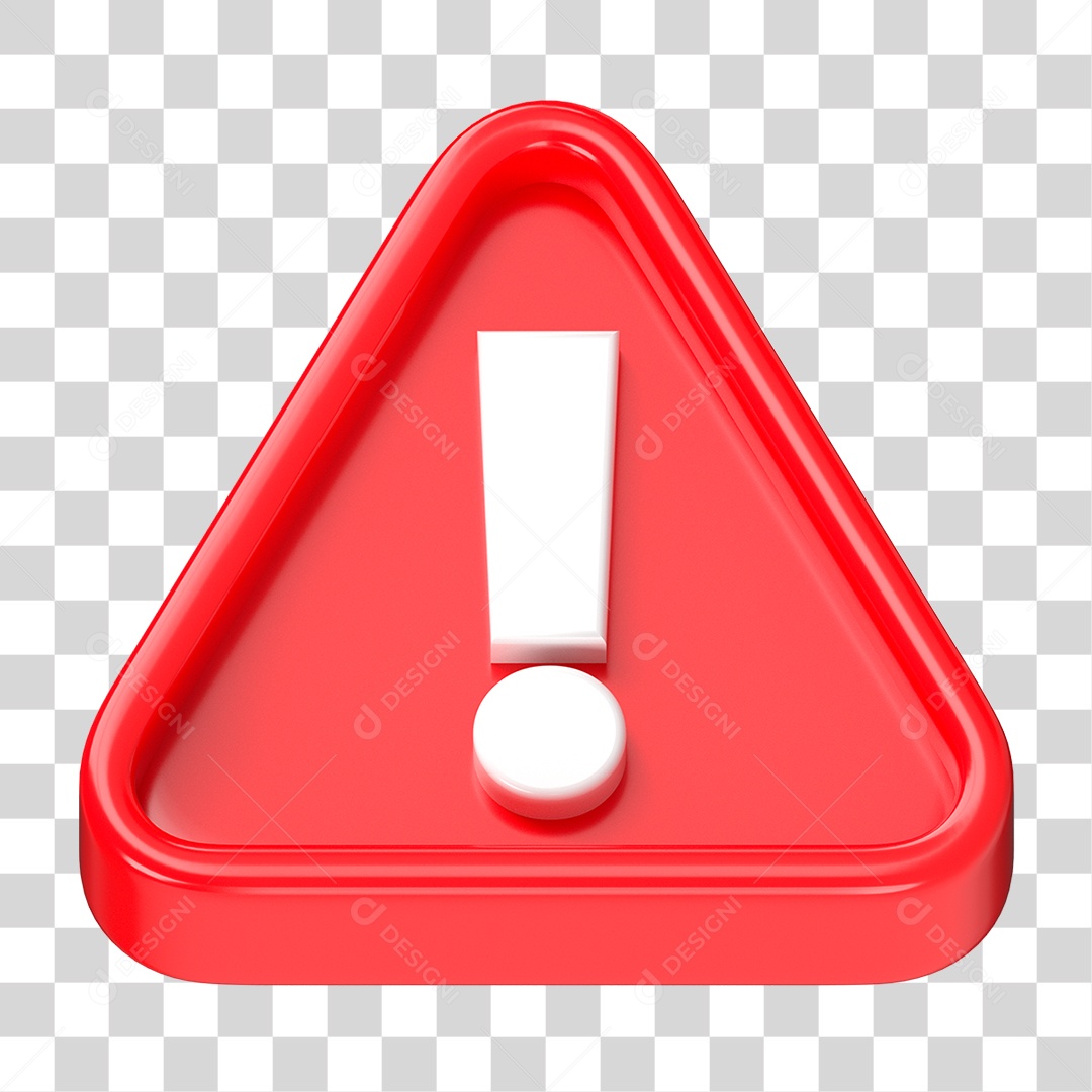 Ícone Vermelho de Aviso PNG Transparente