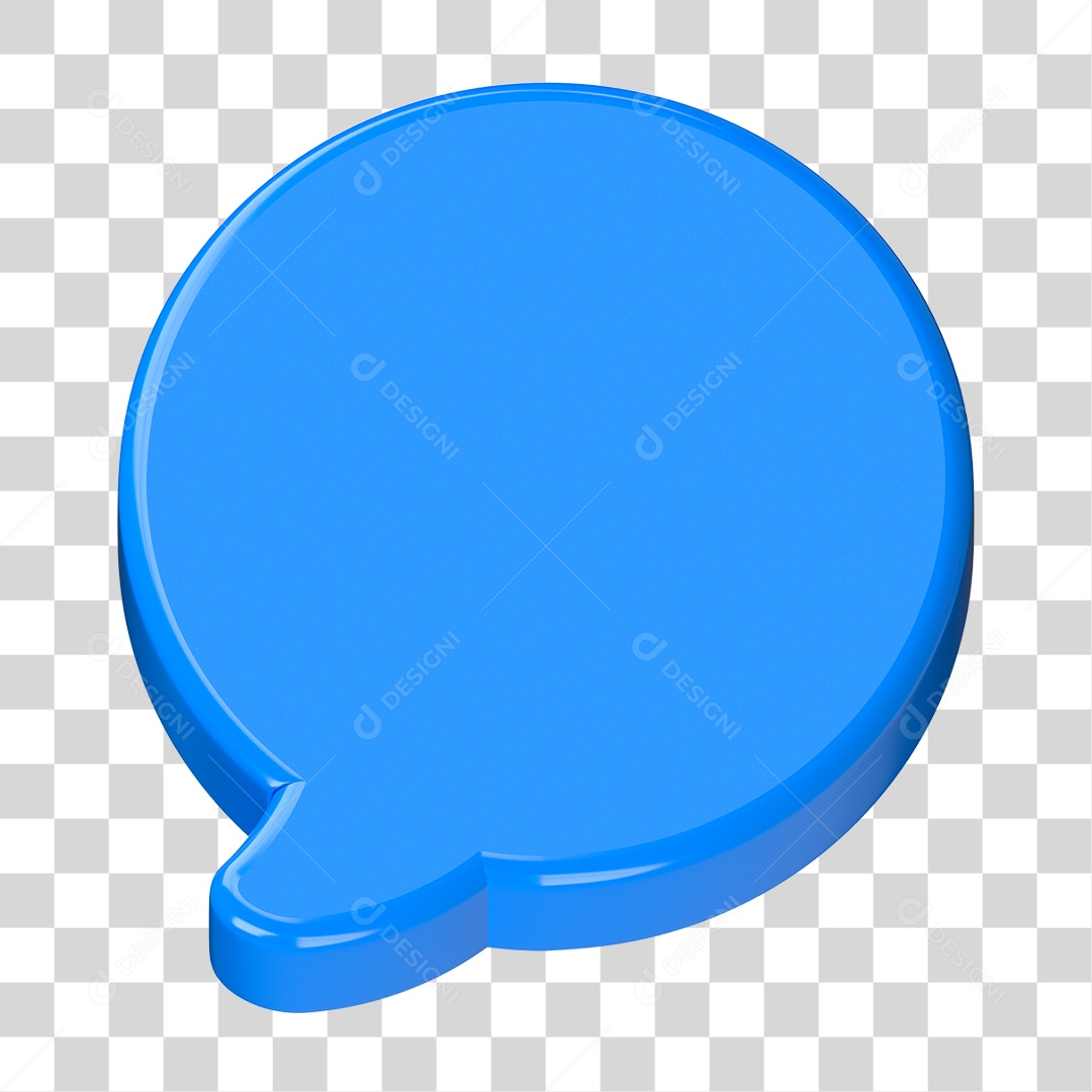 Balão de Fala 3D PNG Transparente