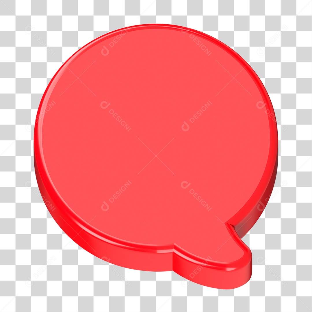 Balão de Fala 3D PNG Transparente