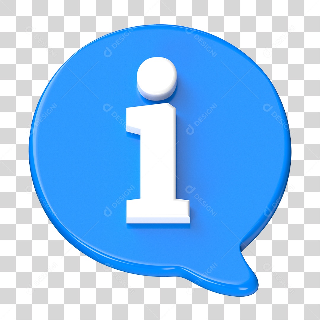 Balão de Fala 3D PNG Transparente
