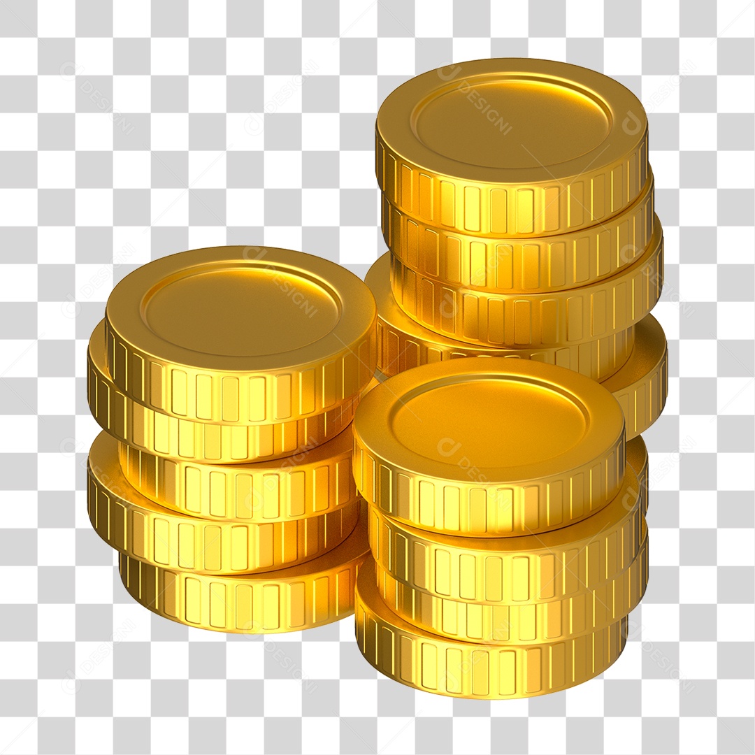 Ícone Moeda de Ouro PNG Transparente