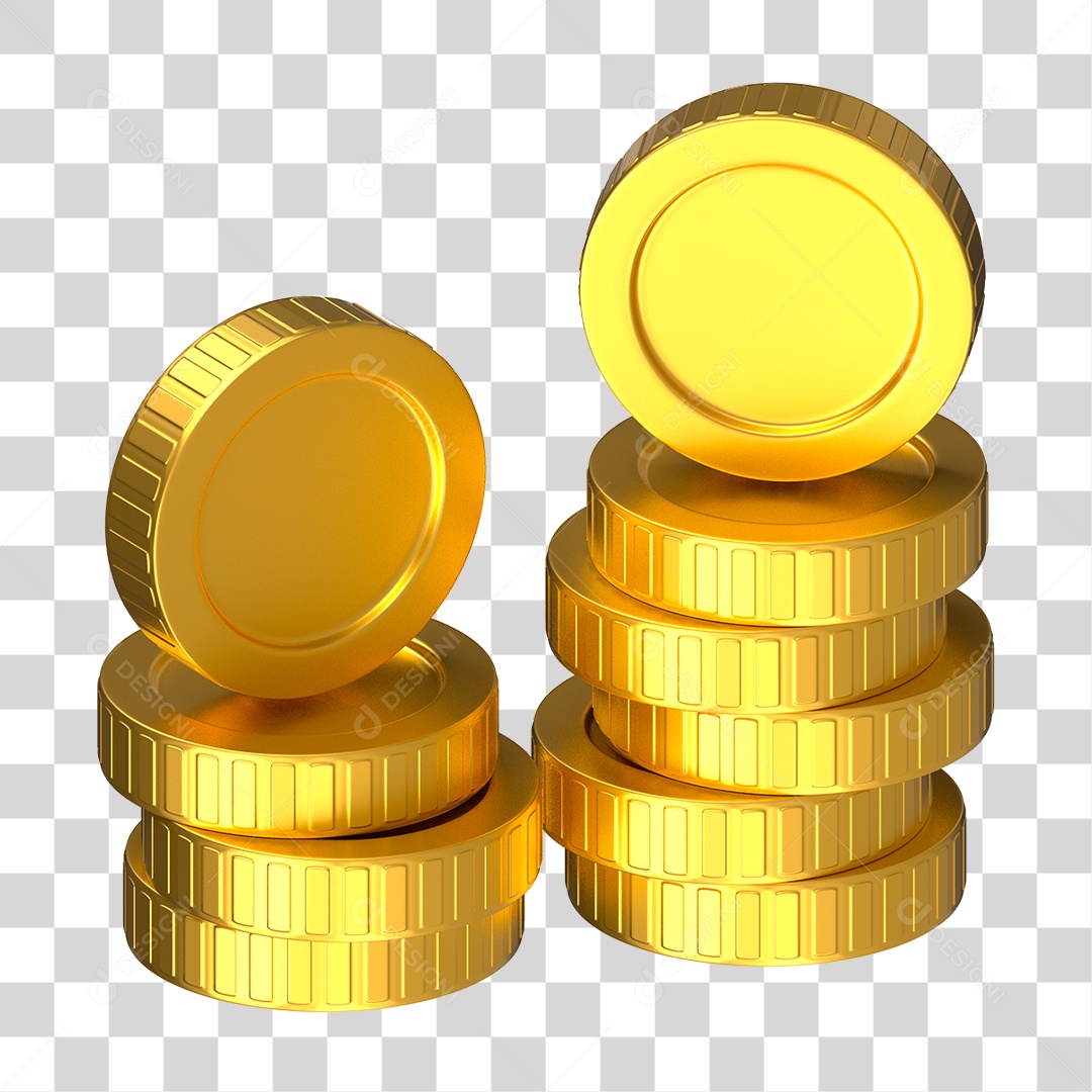 Ícone Moeda de Ouro PNG Transparente