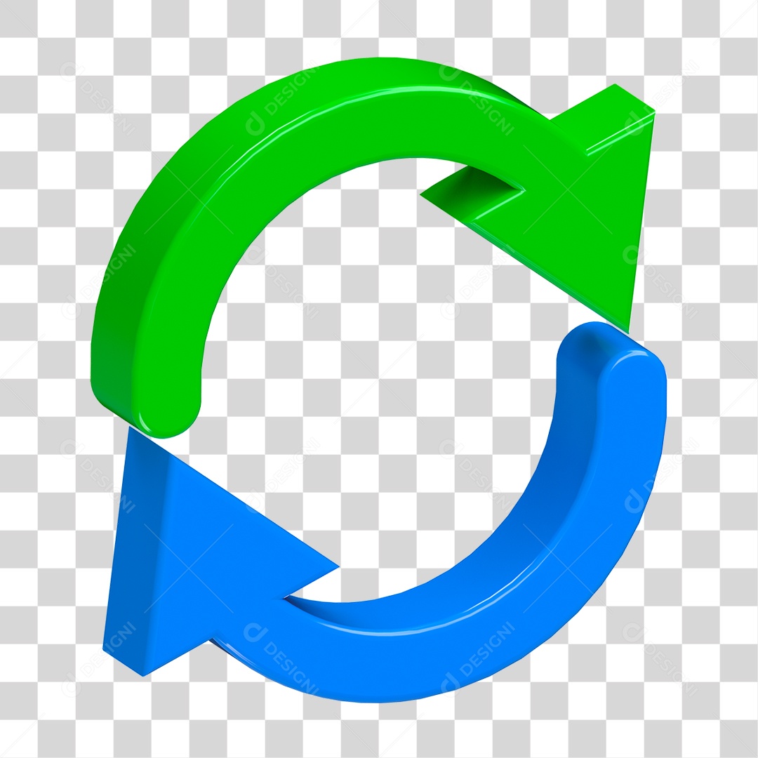 Setas Tridimensionais PNG Transparente