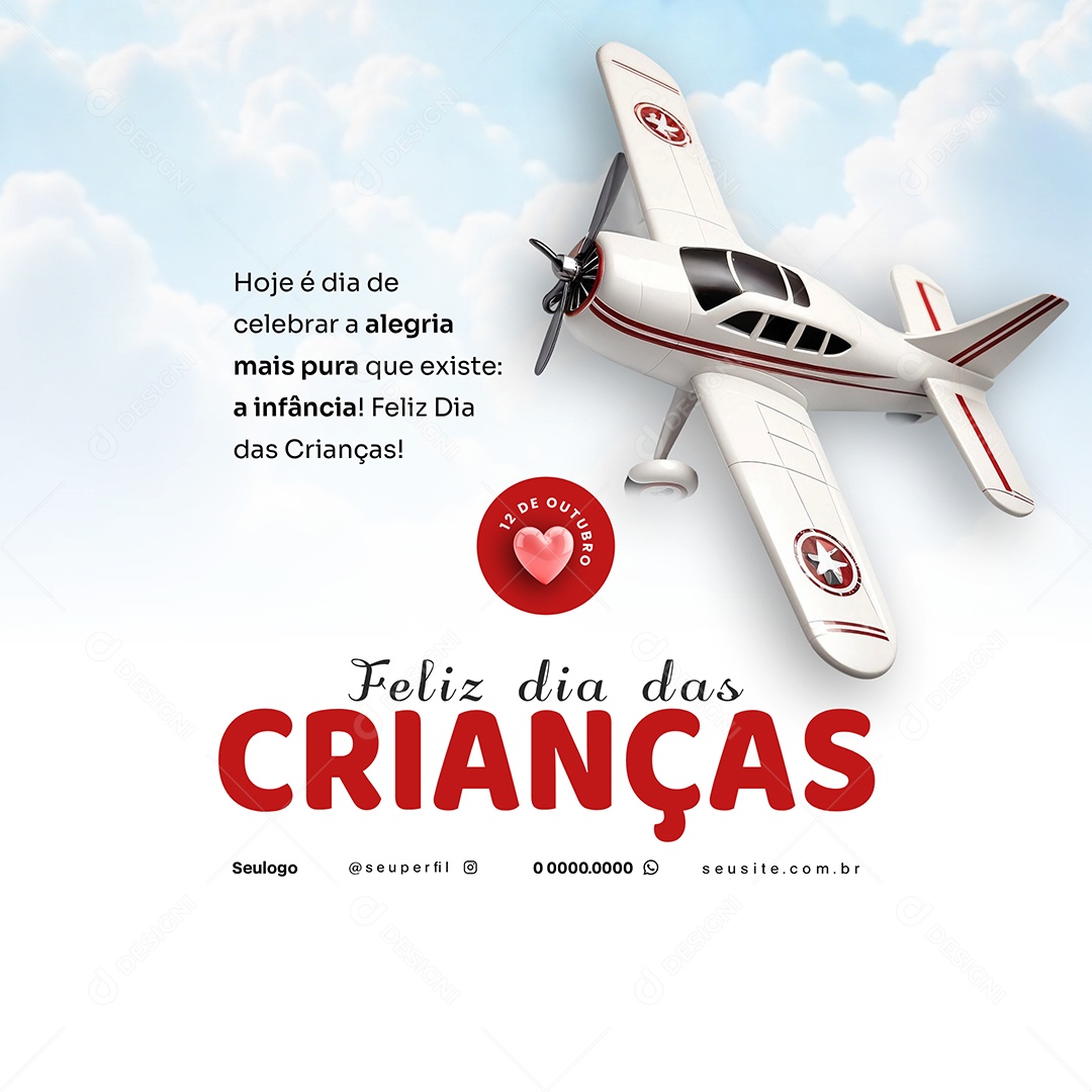 Dia das Crianças 12 de Outubro Mais do Que Presentes Social Media PSD Editável