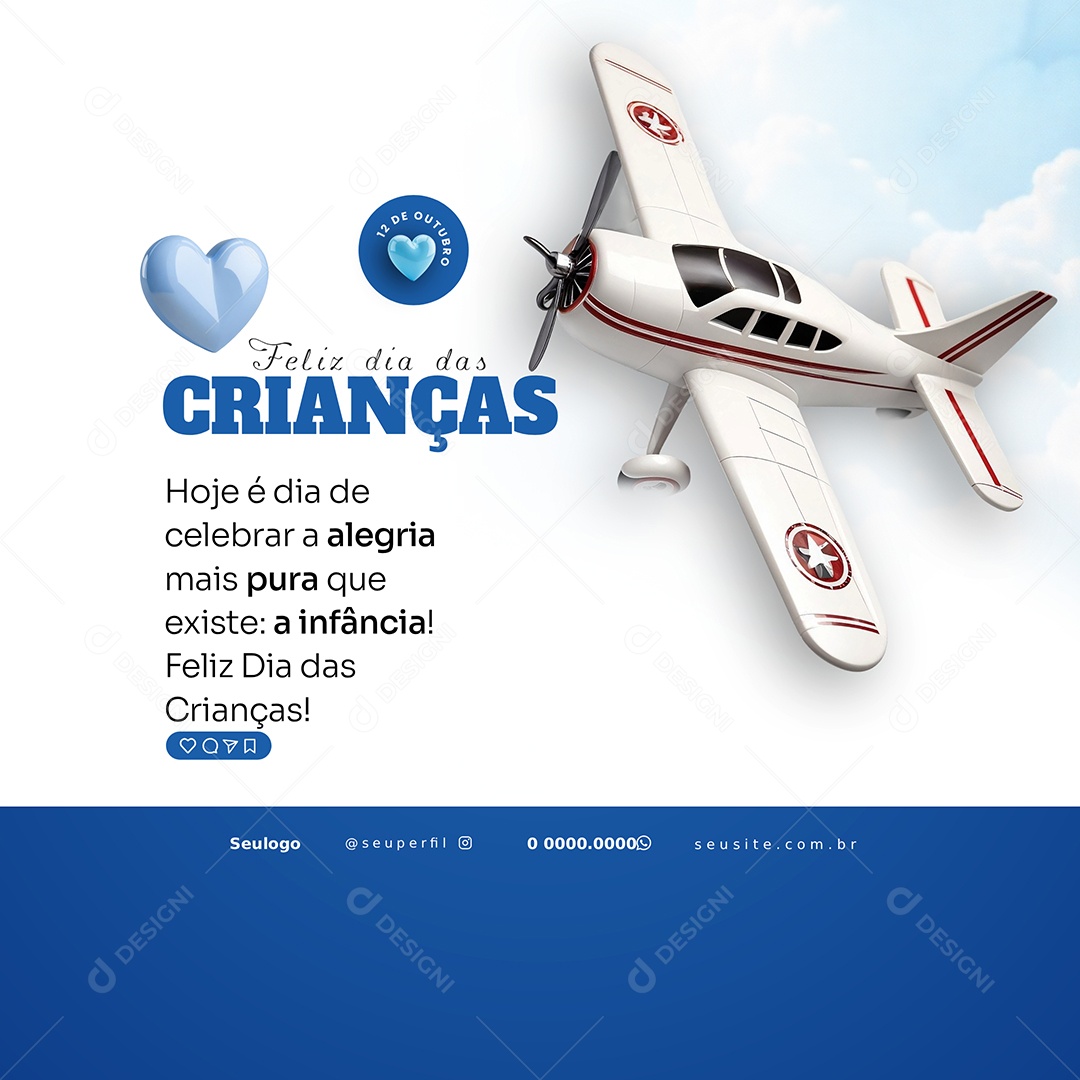 Dia das Crianças 12 de Outubro Mais do Que Presentes Social Media PSD Editável