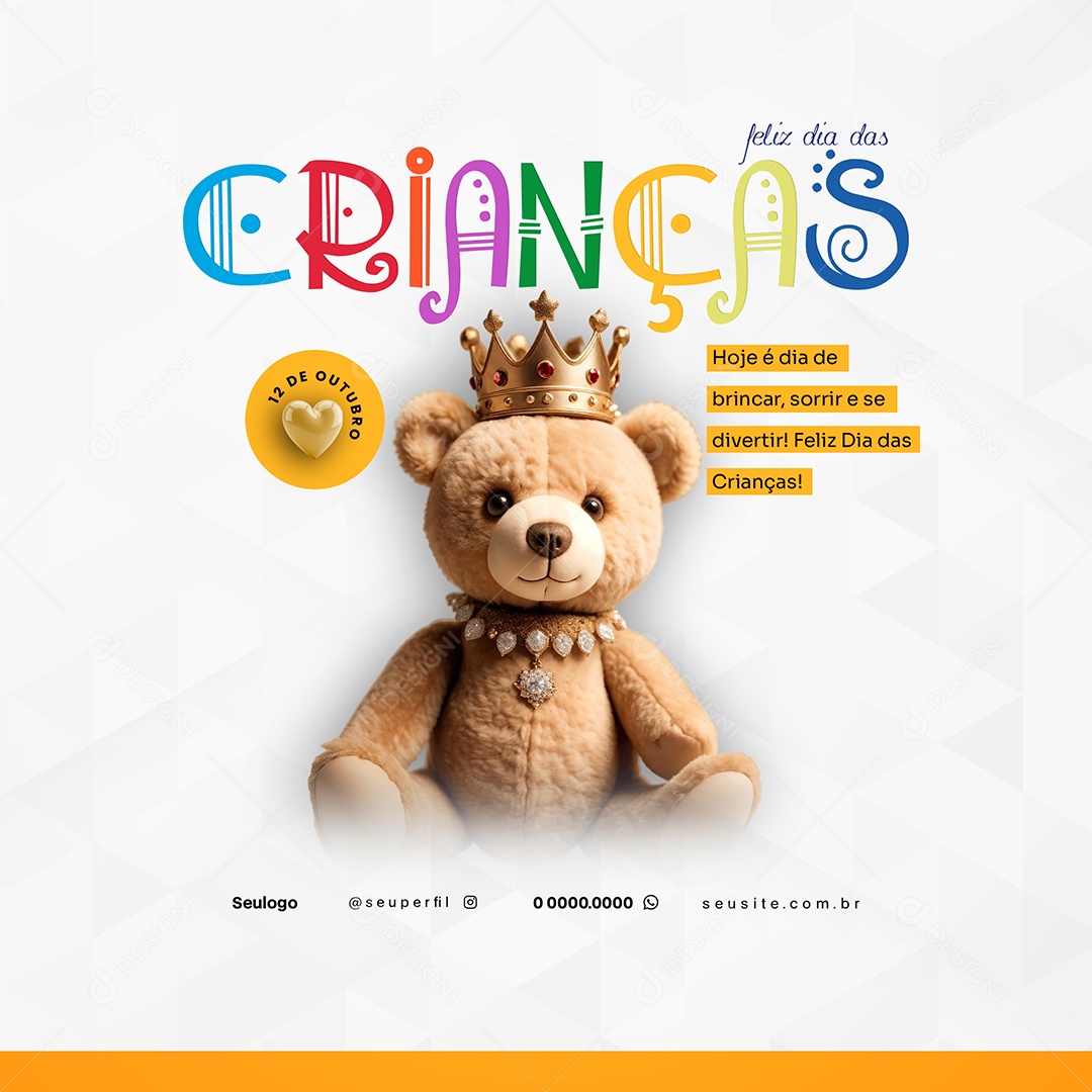 Dia das Crianças 12 de Outubro Mais do Que Presentes Social Media PSD Editável