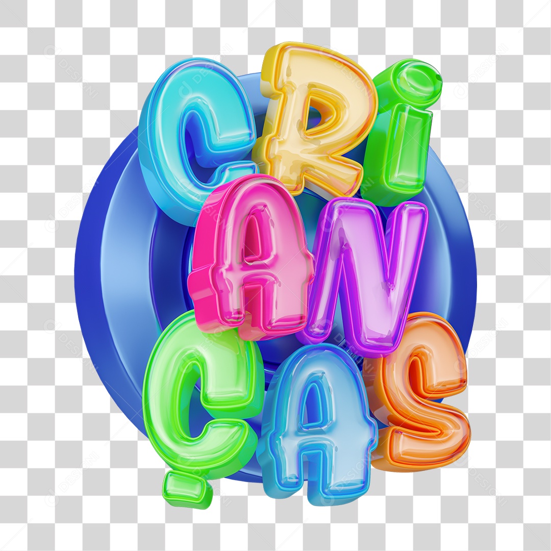 Selo 3D Crianças PNG Transparente