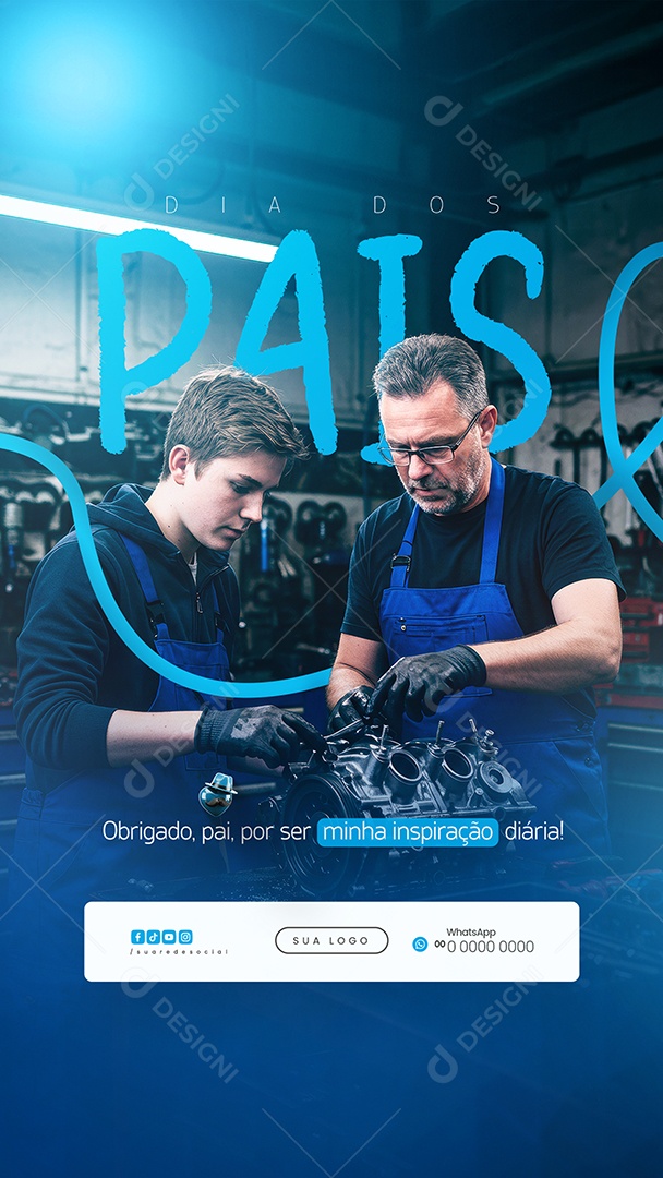 Story Dia dos Pais 10 de Agosto Minha Inspiração Social Media PSD Editável