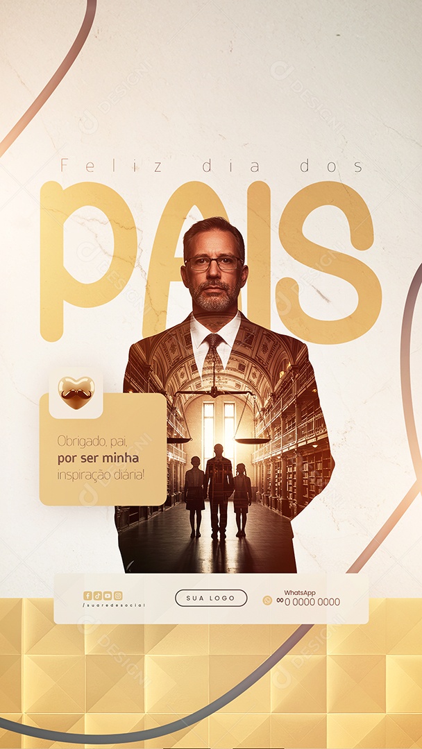 Story Dia dos Pais 10 de Agosto Social Media PSD Editável