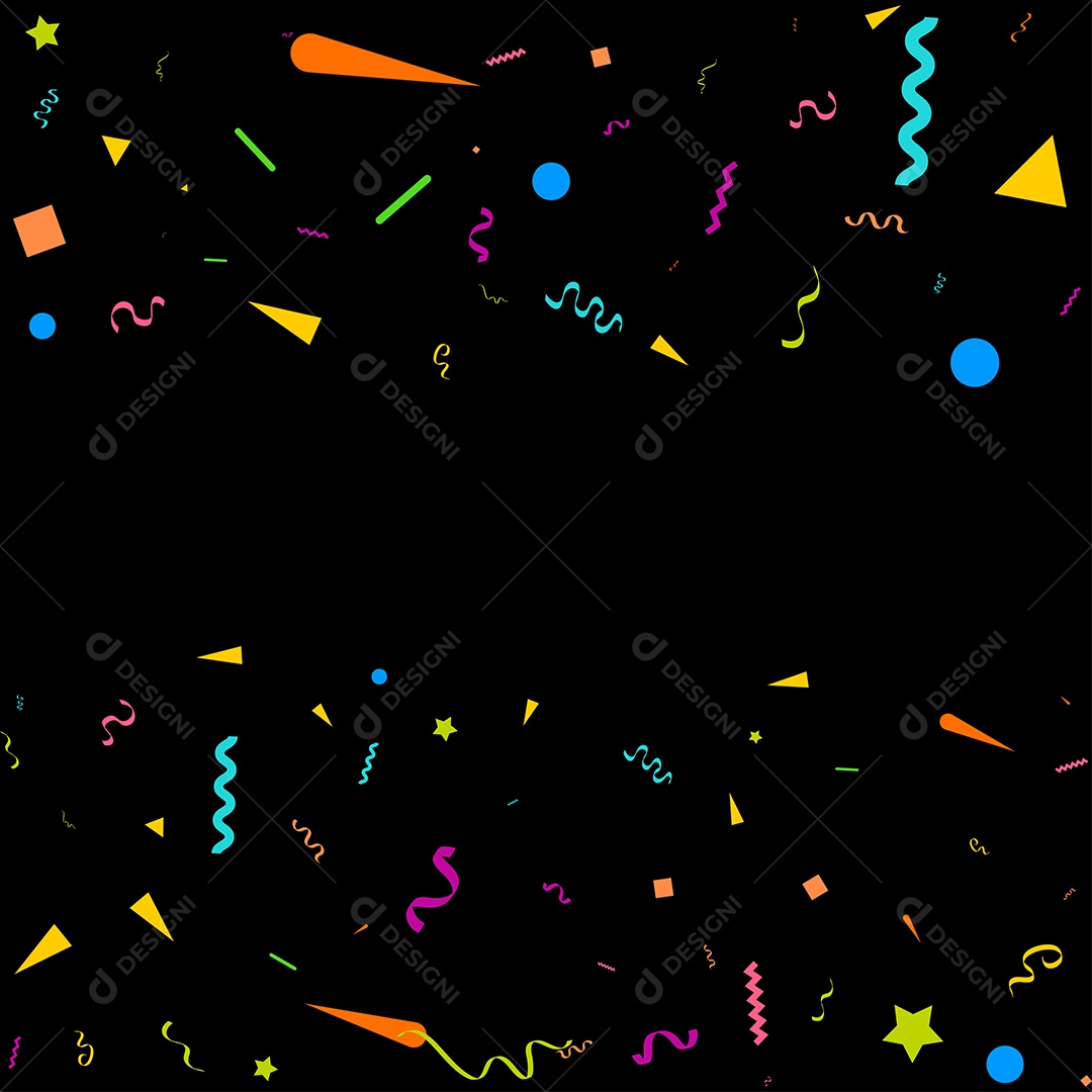 Fundo de Enfeites Coloridos Vetor EPS