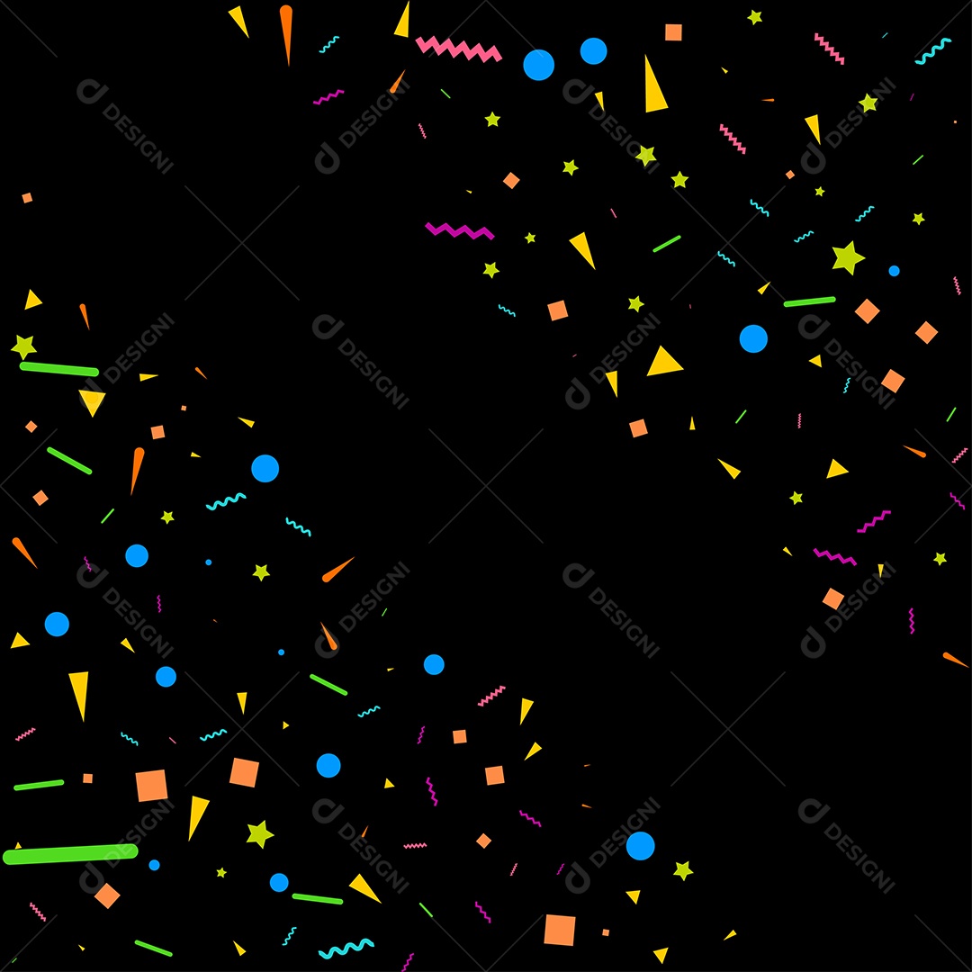 Fundo de Enfeites Coloridos Vetor EPS