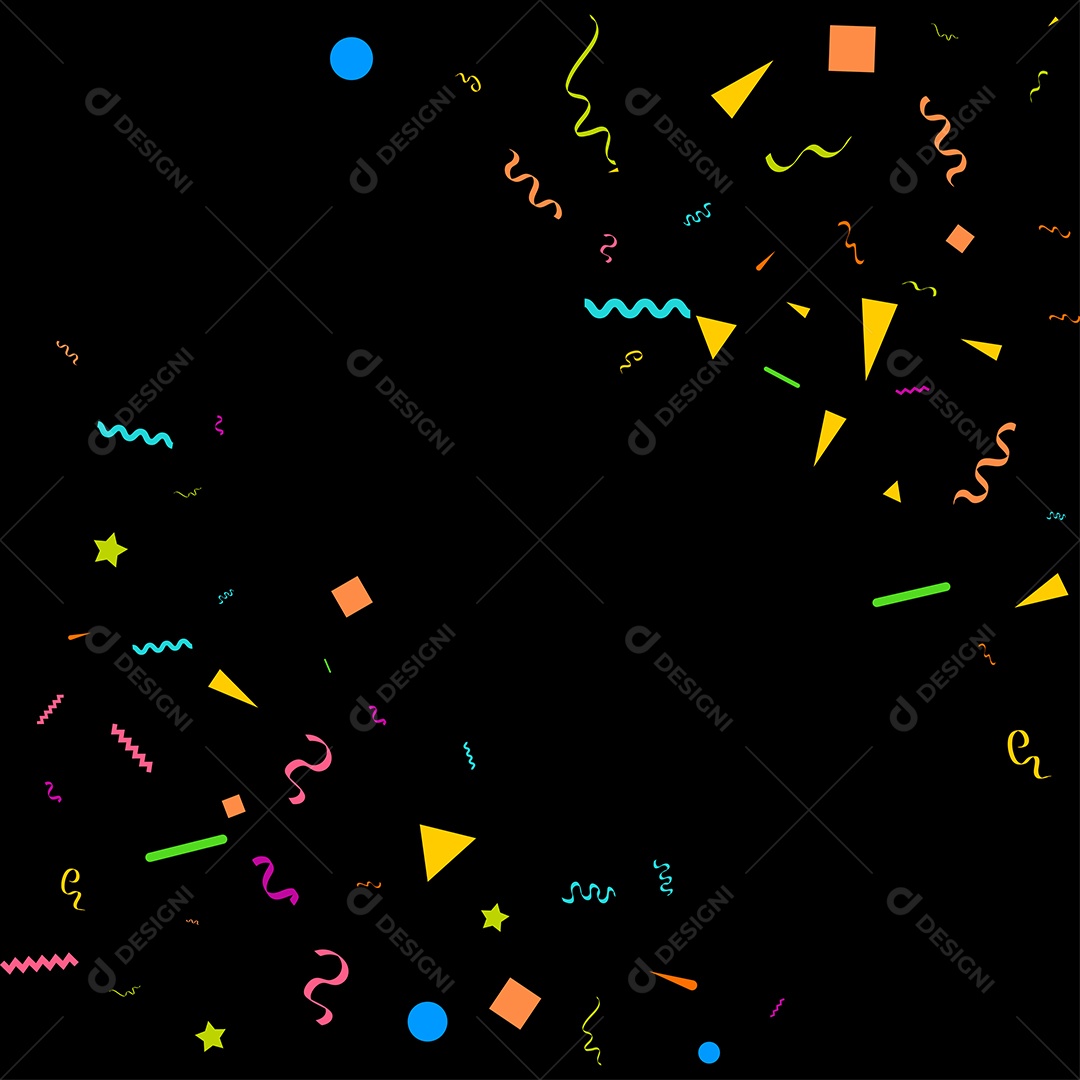 Fundo de Enfeites Coloridos Vetor EPS