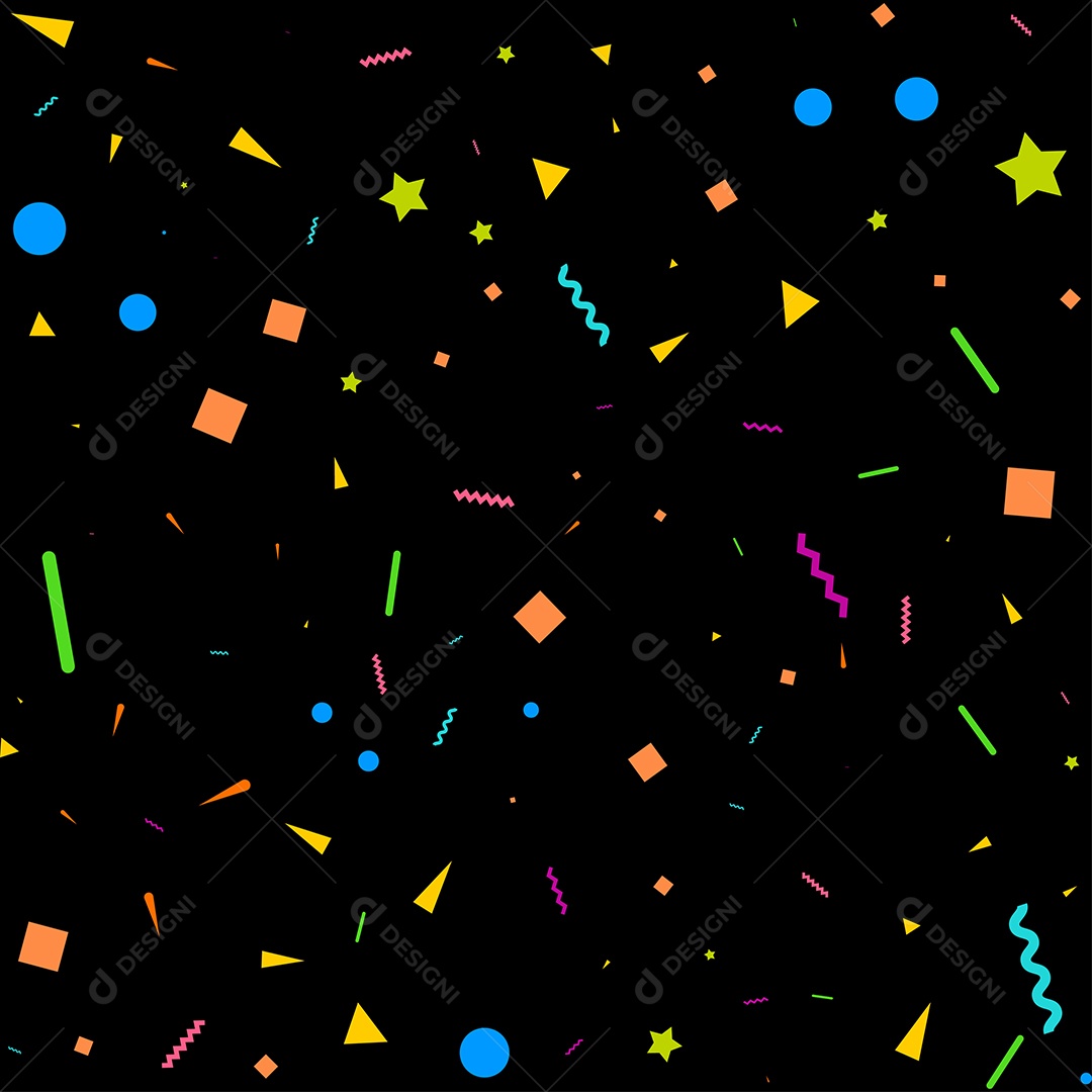 Fundo de Enfeites Coloridos Vetor EPS