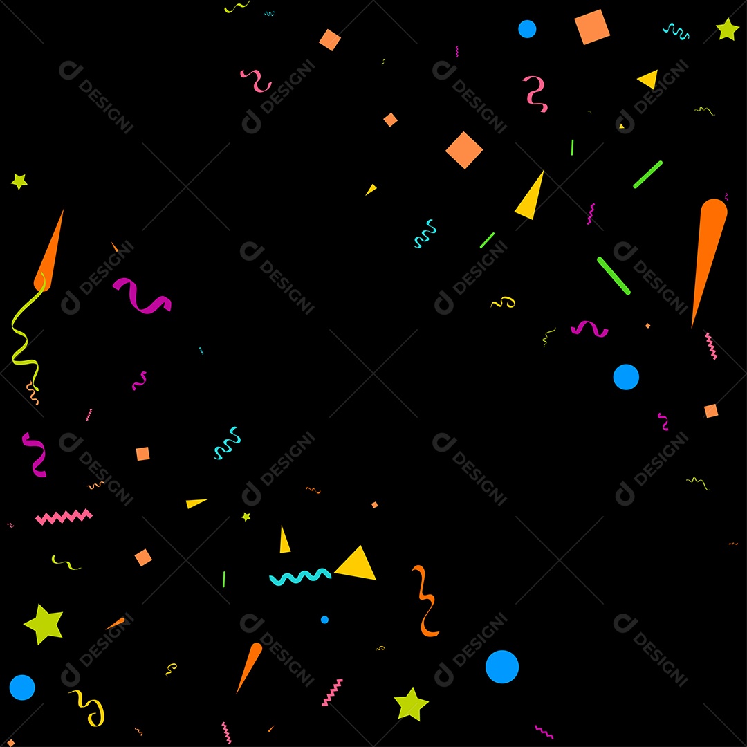 Fundo de Enfeites Coloridos Vetor EPS