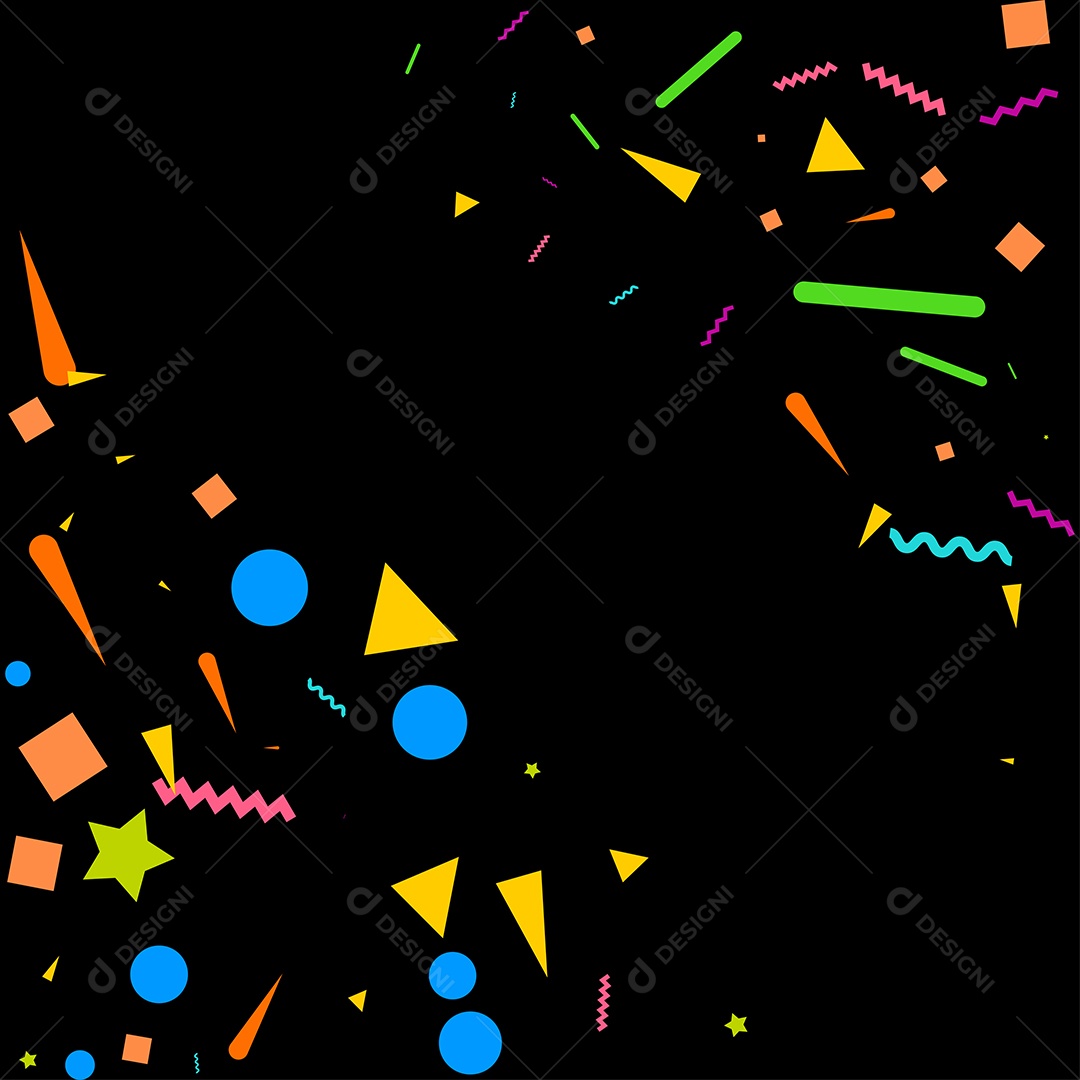 Fundo de Enfeites Coloridos Vetor EPS