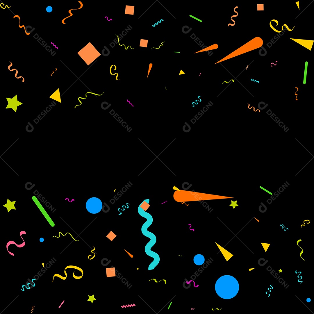 Fundo de Enfeites Coloridos Vetor EPS