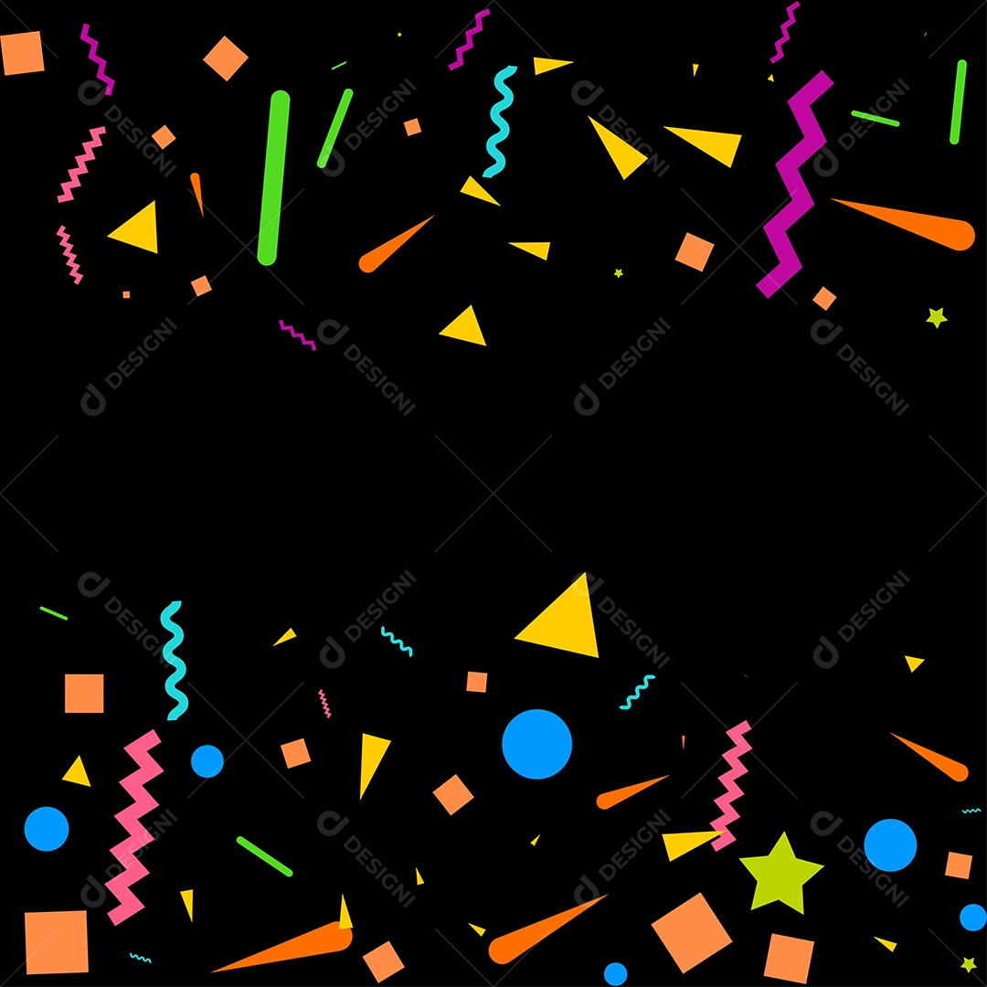 Fundo de Enfeites Coloridos Vetor EPS