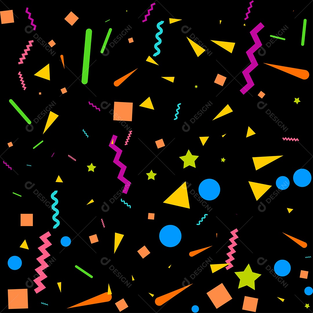 Fundo de Enfeites Coloridos Vetor EPS