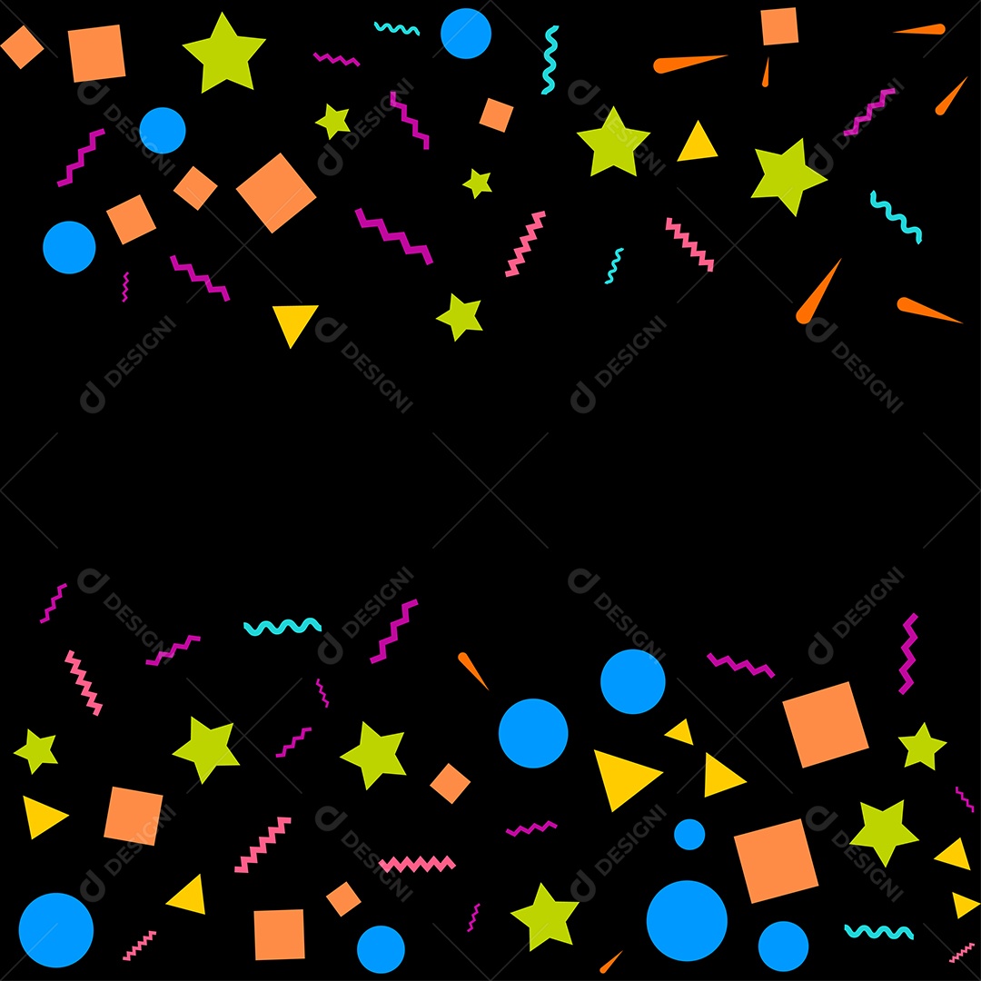 Fundo de Enfeites Coloridos Vetor EPS