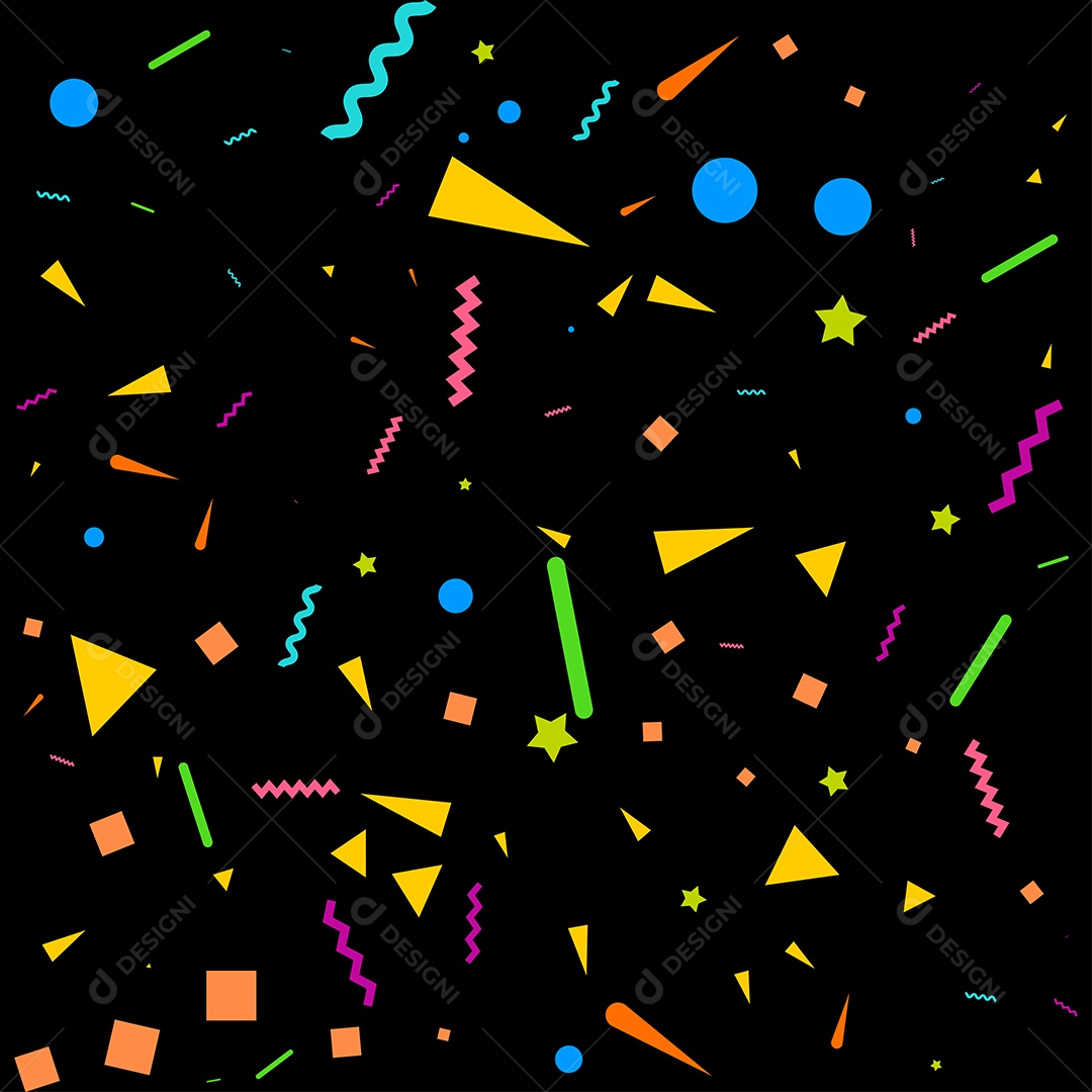 Fundo de Enfeites Coloridos Vetor EPS