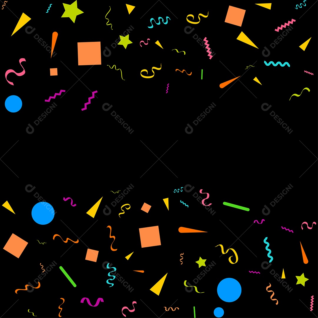 Fundo de Enfeites Coloridos Vetor EPS