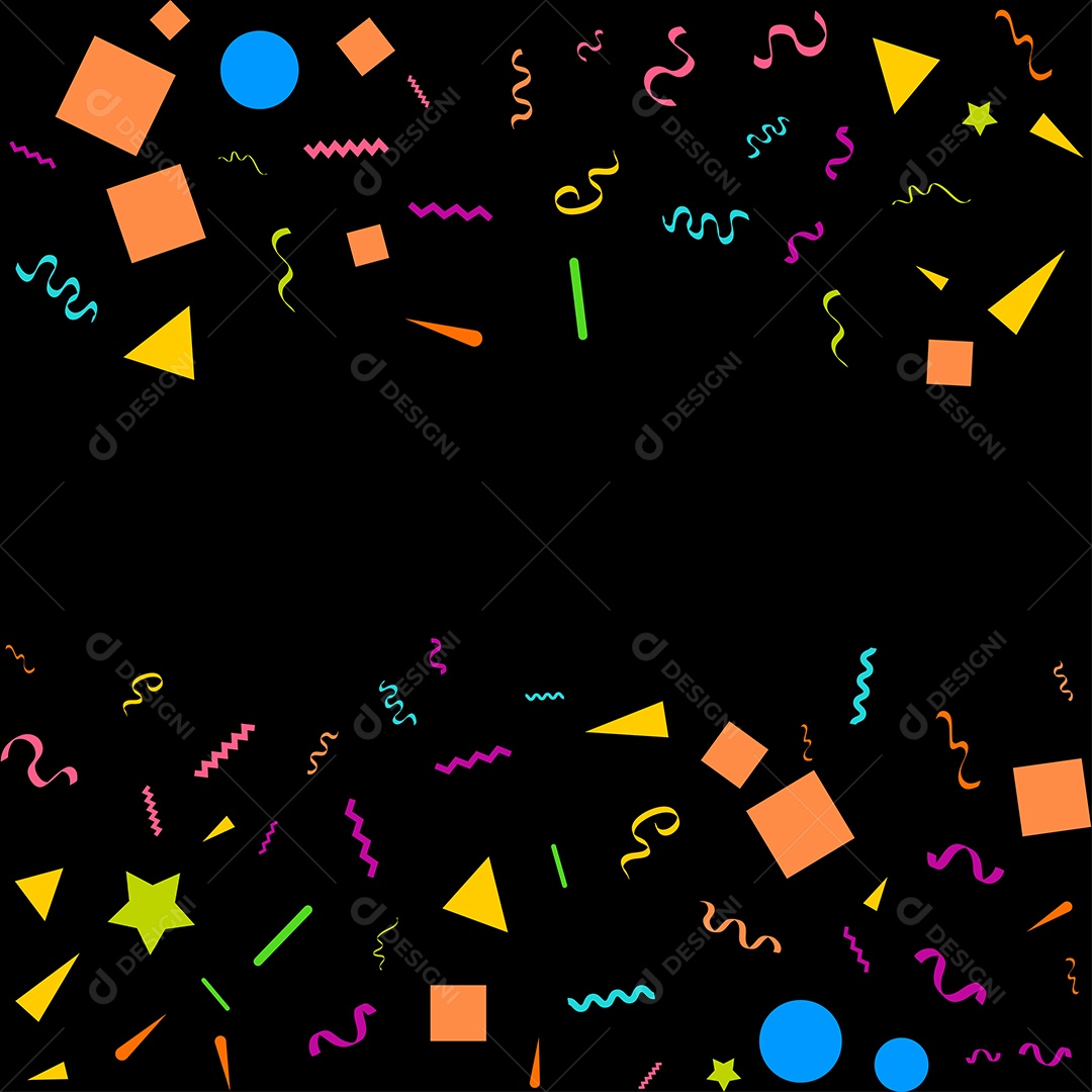 Fundo de Enfeites Coloridos Vetor EPS