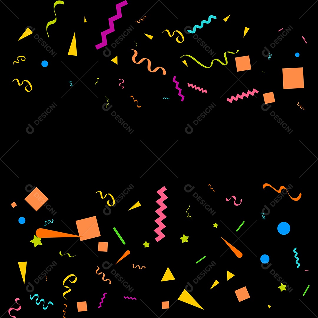 Fundo de Enfeites Coloridos Vetor EPS