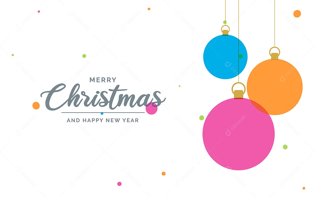 Fundo Decorativo Feliz Natal Bolas Decorativas Brilhantes Pendurada Ilustração Vetor EPS