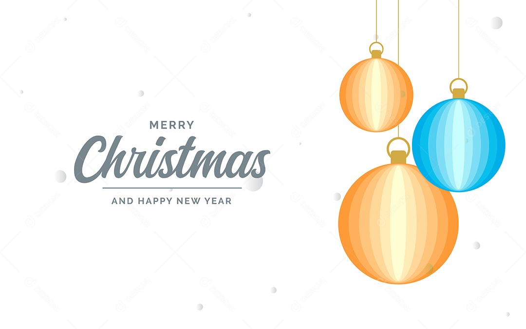 Fundo Decorativo Feliz Natal Bolas Decorativas Brilhantes Pendurada Ilustração Vetor EPS