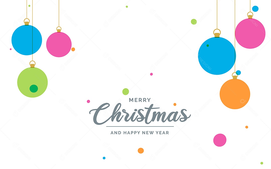 Fundo Decorativo Feliz Natal Bolas Decorativas Brilhantes Pendurada Ilustração Vetor EPS