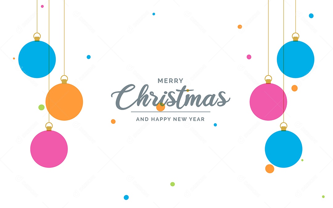 Fundo Decorativo Feliz Natal Bolas Decorativas Brilhantes Pendurada Ilustração Vetor EPS