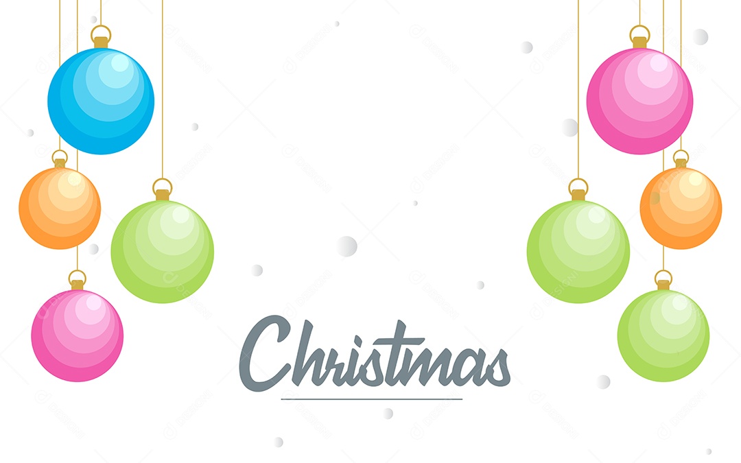 Fundo Decorativo Feliz Natal Bolas Decorativas Brilhantes Pendurada Ilustração Vetor EPS