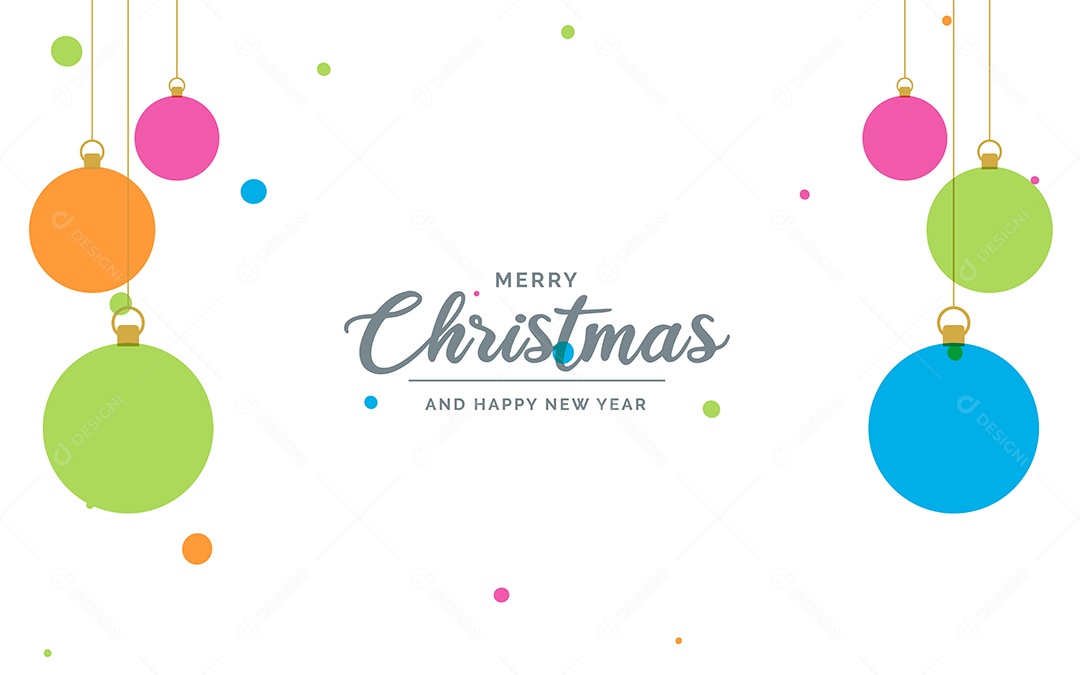 Fundo Decorativo Feliz Natal Bolas Decorativas Brilhantes Pendurada Ilustração Vetor EPS