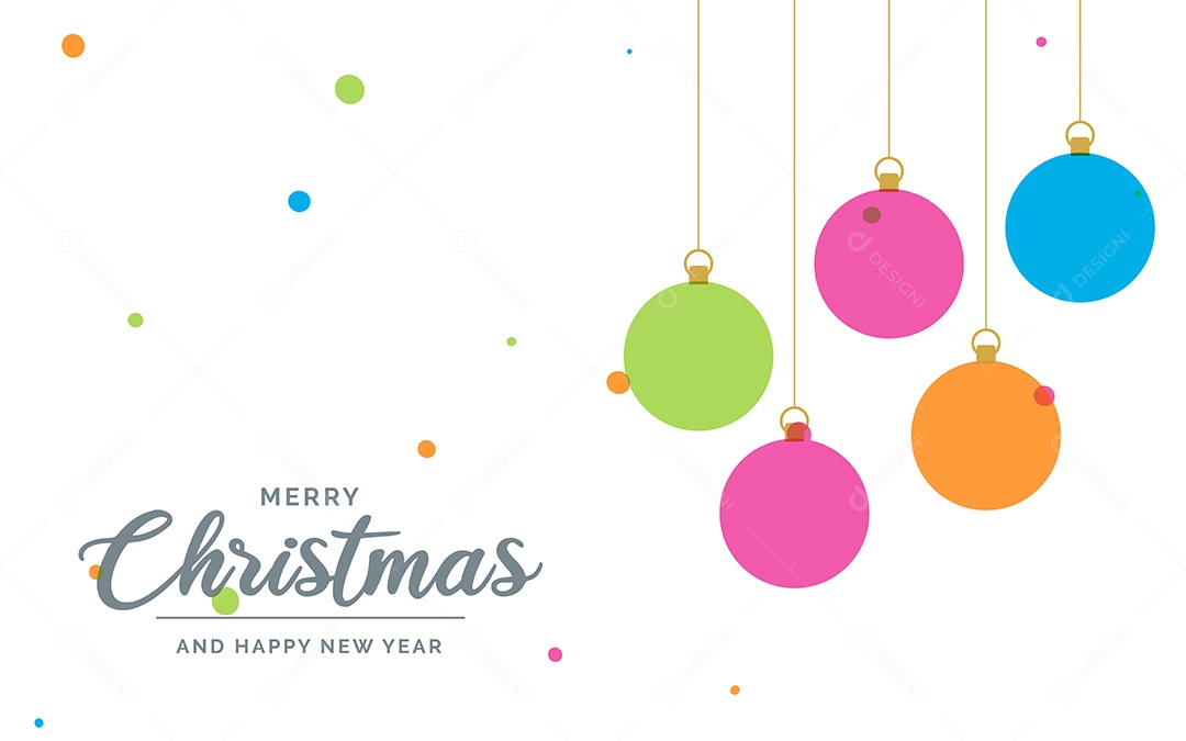 Fundo Decorativo Feliz Natal Bolas Decorativas Brilhantes Pendurada Ilustração Vetor EPS