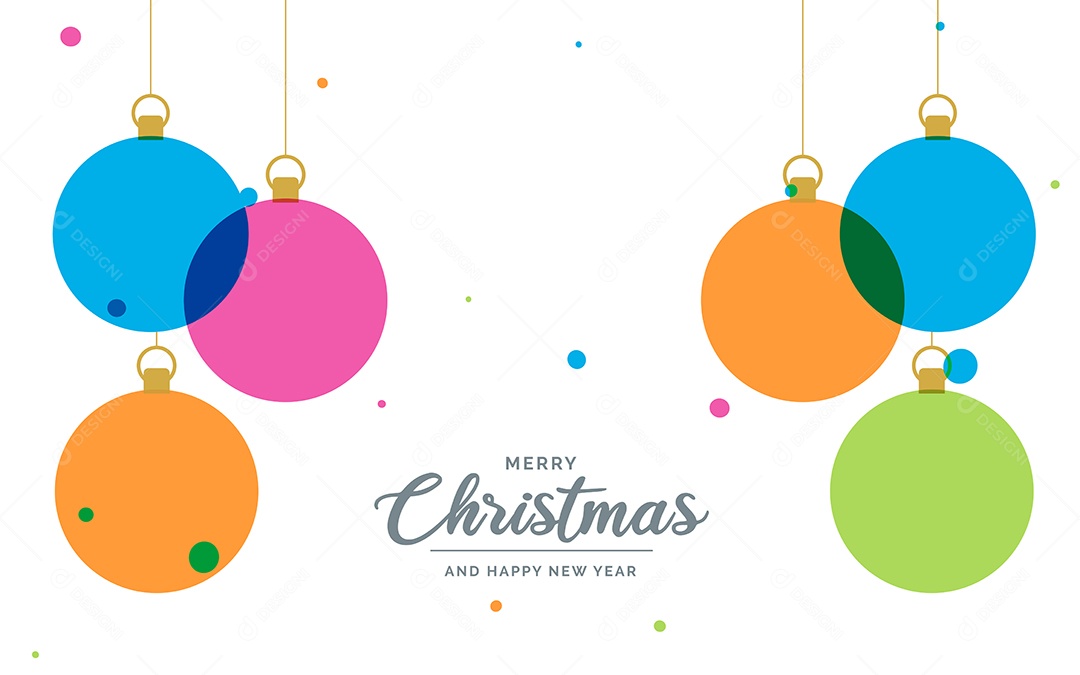 Fundo Decorativo Feliz Natal Bolas Decorativas Brilhantes Pendurada Ilustração Vetor EPS