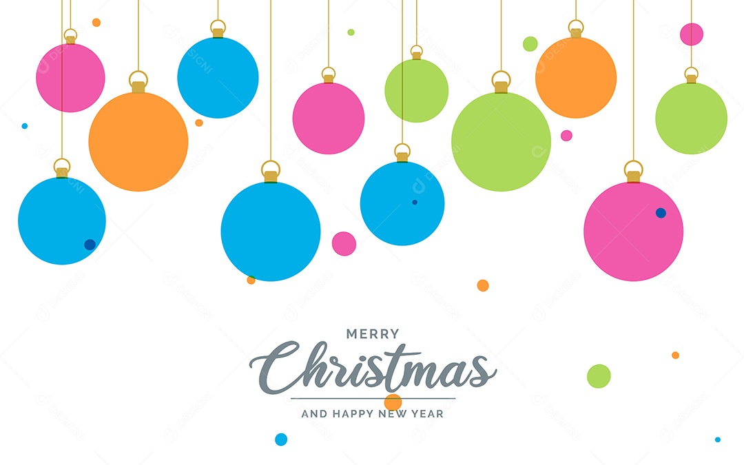 Fundo Decorativo Feliz Natal Bolas Decorativas Brilhantes Pendurada Ilustração Vetor EPS