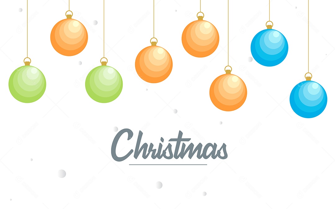 Fundo Decorativo Feliz Natal Bolas Decorativas Brilhantes Pendurada Ilustração Vetor EPS