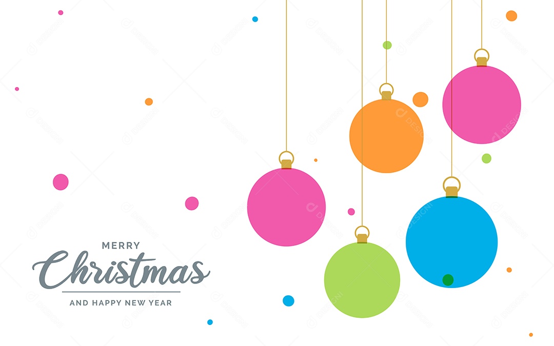 Fundo Decorativo Feliz Natal Bolas Decorativas Brilhantes Pendurada Ilustração Vetor EPS